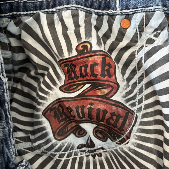 Rock Revival Men's Prewitt Straight Distressed Jeans 34 - Picture 15 of 15